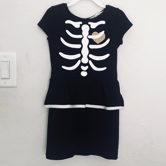 H&M Other - Skeleton Peplum Dress🕸💀